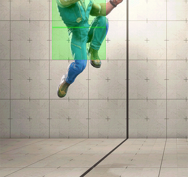 ジャンプ強K (アンチラウンドキック) ヒットボックス