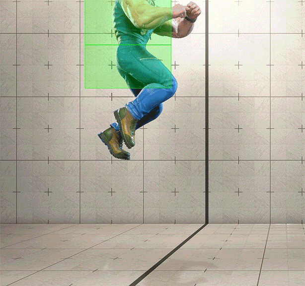 ジャンプ中P (ジャンプストレート) ヒットボックス