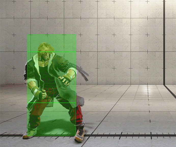 立ち強K (一文字蹴り) ヒットボックス