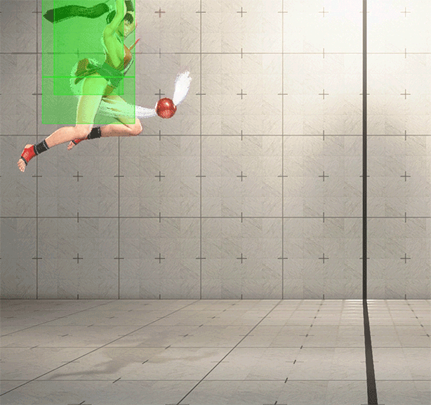 ジャンプ弱K(翔脚) ヒットボックス