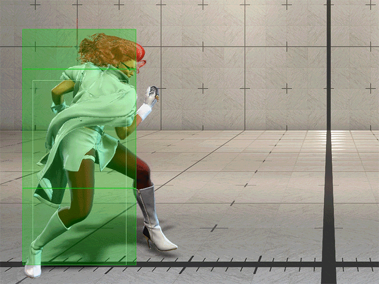 立ち中P(ハンマーフック) ヒットボックス