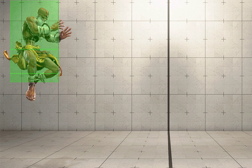 ジャンプ強K(ジャンプズームハイキック) ヒットボックス