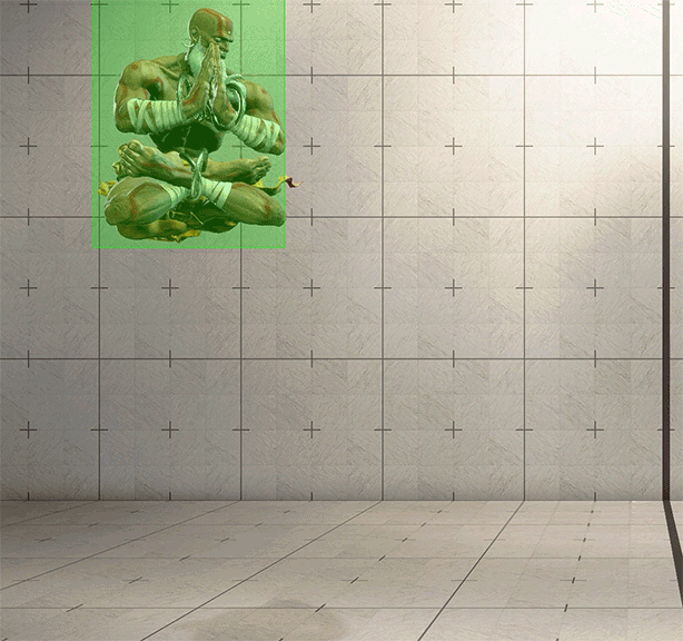 ジャンプ弱P(ジャンプ掌底) ヒットボックス