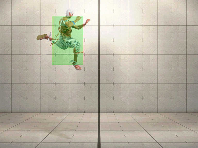 ジャンプ中K(ロージャベリン) ヒットボックス