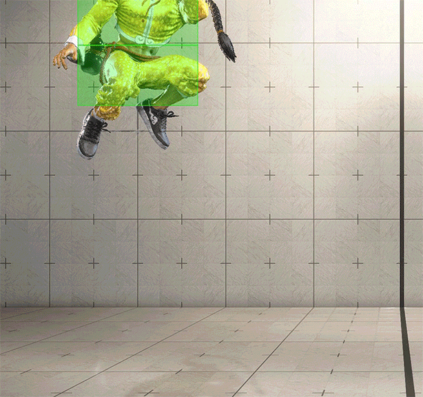 ジャンプ弱K(麓刺) ヒットボックス