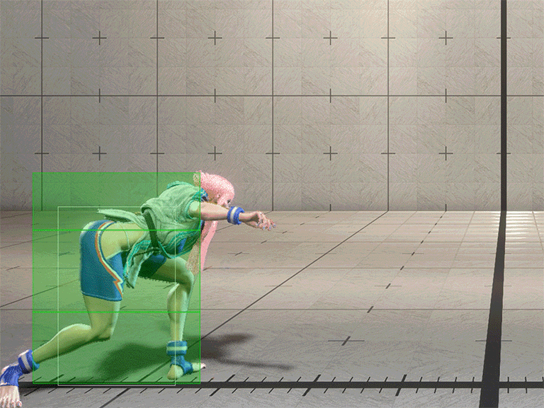 しゃがみ強K(クロワゼ) ヒットボックス