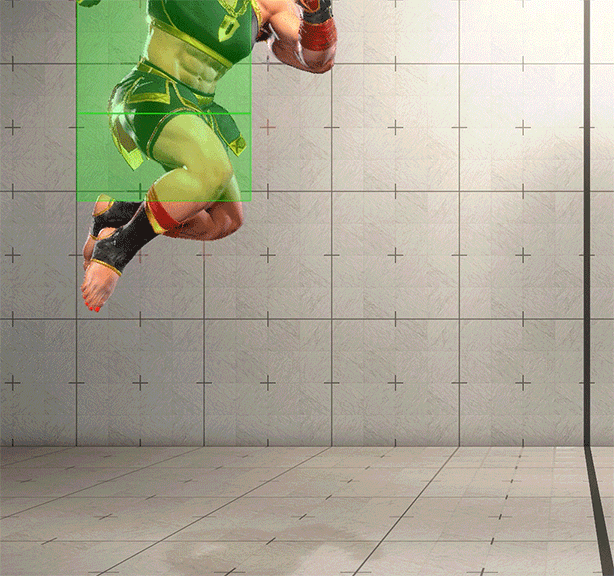 ジャンプ中P(ヴォラーレフィスト) ヒットボックス