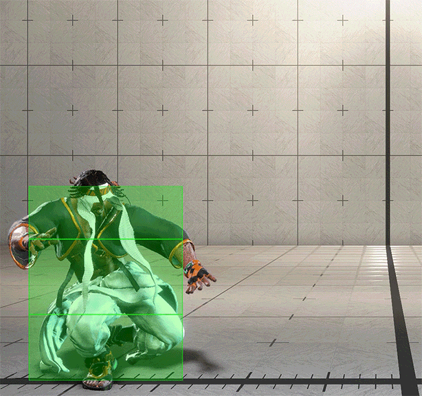 しゃがみ弱K (スティングロー) ヒットボックス